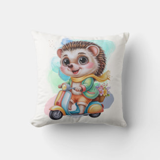 Cartoon character throw pillow for kids bedroom