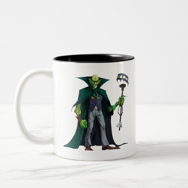 Cartoon Character - Villain Two-Tone Coffee Mug (Left)
