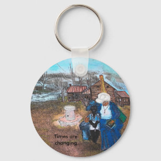 cartoon cheek, Times are changing Keychain