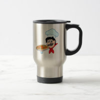 Cartoon chef with pizza
