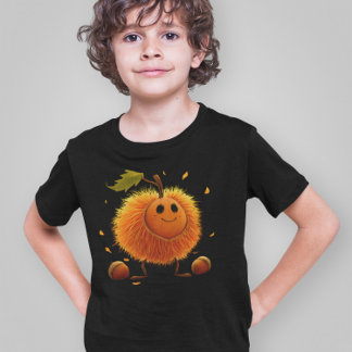 Cartoon Chestnut - Furry Fruit Cartoon Character T-Shirt