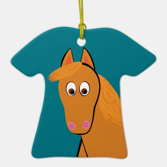 Cartoon Chestnut Horse Ceramic Ornament