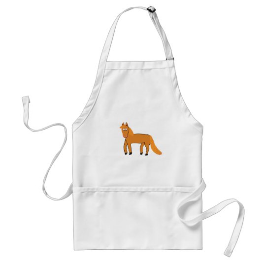 Cartoon Chestnut Horse Standard Apron