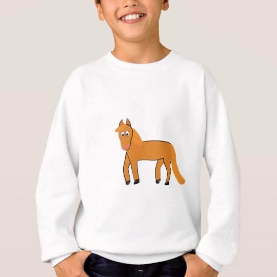 Cartoon Chestnut Horse Sweatshirt