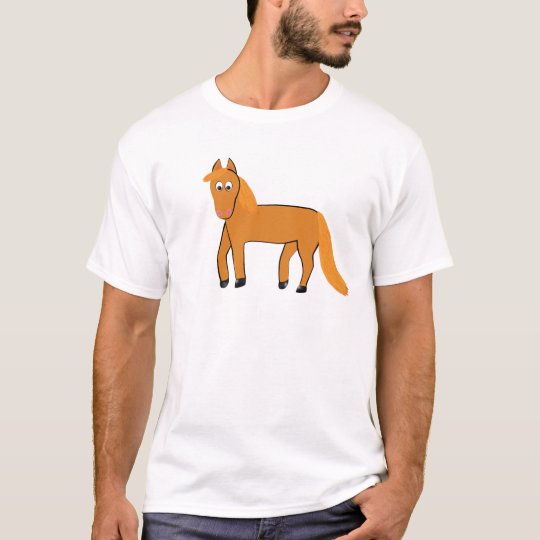 Cartoon Chestnut Horse T-Shirt