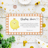 Cartoon chick - display shower card