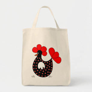 Cartoon Chicken Grocery tote bag