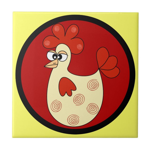 Cartoon Chicken kitchen tile (Front)