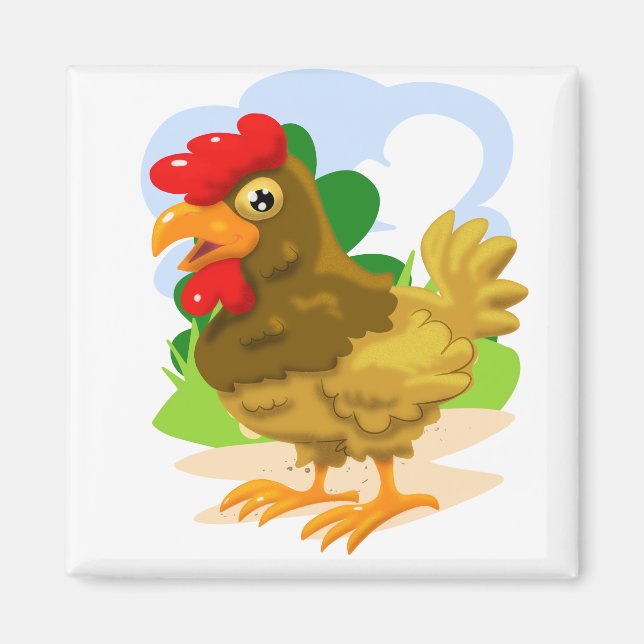 Cartoon Chicken Magnet (Front)