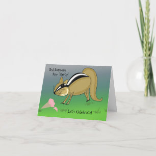 Cartoon Chipmunk Carte de voeux d'anniversaire