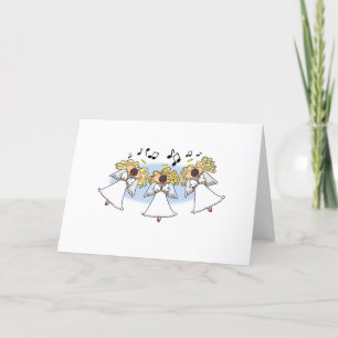 Cartoon Choir of Angels Christmas Card