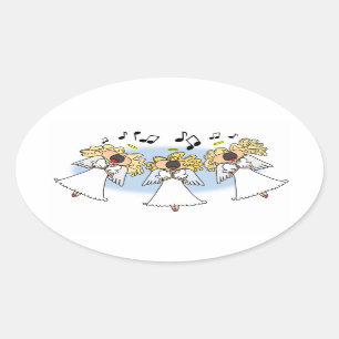 Cartoon Choir of Angels Sticker
