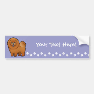 Cartoon Chow Chow Bumper Sticker