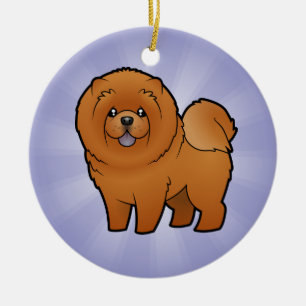 Cartoon Chow Chow Ceramic Ornament