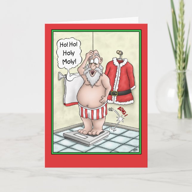 Cartoon Christmas Card: Holy Moly Holiday Card (Front)