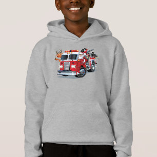 Cartoon Christmas firetruck