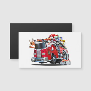Cartoon Christmas firetruck