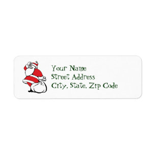 Cartoon Christmas Jolly Santa Claus, Sack of Toys