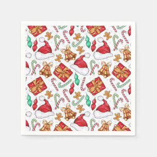 Cartoon Christmas Pattern Napkins