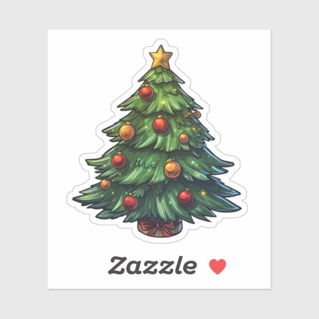 Cartoon christmas tree  (Sheet)