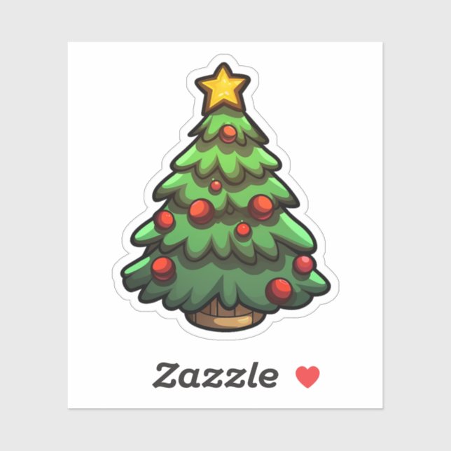 Cartoon christmas tree  (Sheet)