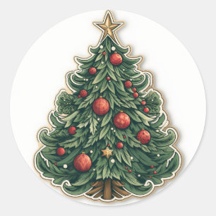 Cartoon Christmas Tree Sticker