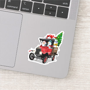 Cartoon Christmas truck
