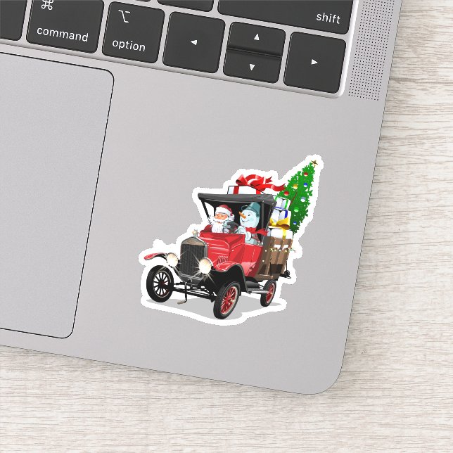 Cartoon Christmas truck (Detail)
