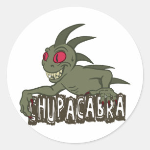 Cartoon Chupacabra Classic Round Sticker