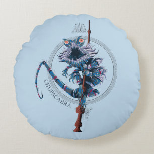 Cartoon Chupacabra & Elder Wand Round Pillow