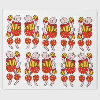 cartoon circus pig articulated animal paper doll 