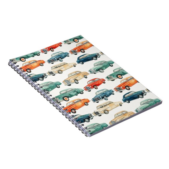 Cartoon Classic Cars Notebook (Right Side)
