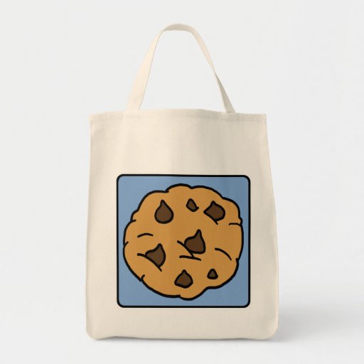 Cartoon Clip Art Chocolate Chip Cookie Dessert Tote Bags | Zazzle