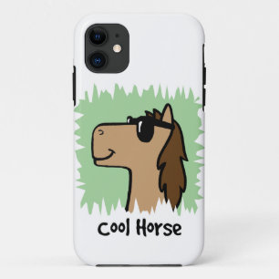 Cartoon Clip Art Cool Horse Wearing Sunglasses iPhone 11 Case