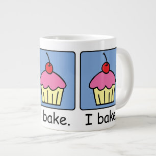 Cartoon Clip Art Cupcake Dessert Pink Frosting Large Coffee Mug