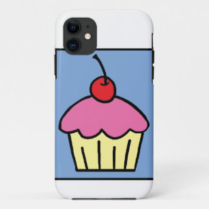 Cartoon Clip Art Cupcake Frosting Cherry Dessert iPhone 11 Case