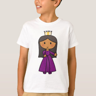 Cartoon Clip Art Cute Princess with Tiara T-Shirt
