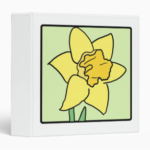 Cartoon Clip Art Daffodil Spring Garden Flower Binder