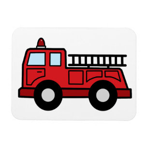Cartoon Clip Art Firetruck Emergency Vehicle Truck Magnet