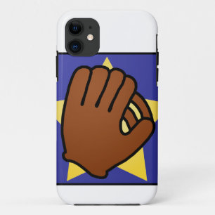 Cartoon Clip Art Sports Baseball Glove Gold Star iPhone 11 Case