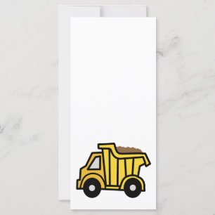 Cartoon Clip Art with a Construction Dump Truck