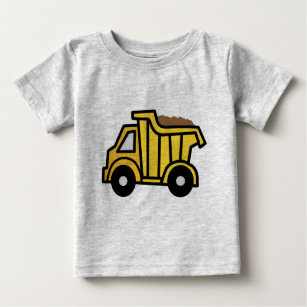 Cartoon Clip Art with a Construction Dump Truck Baby T-Shirt
