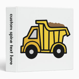 Cartoon Clip Art with a Construction Dump Truck Binder