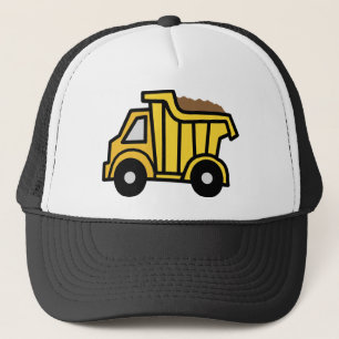 Cartoon Clip Art with a Construction Dump Truck Trucker Hat