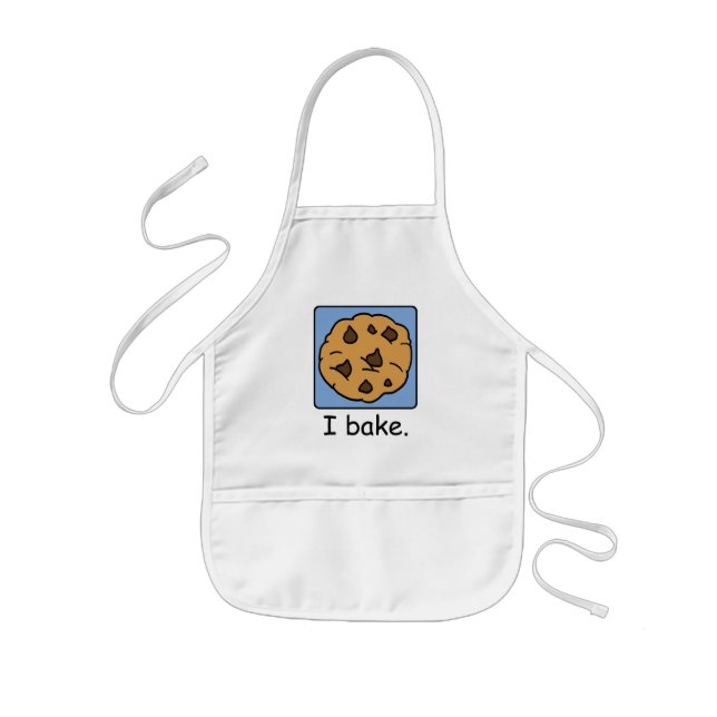 Cartoon Clip Art Yummy Chocolate Chip Cookie Kids Apron (Front)