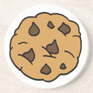 Cartoon Clipart HUGE Chocolate Chip Cookie Dessert Coaster