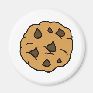 Cartoon Clipart HUGE Chocolate Chip Cookie Dessert Magnet