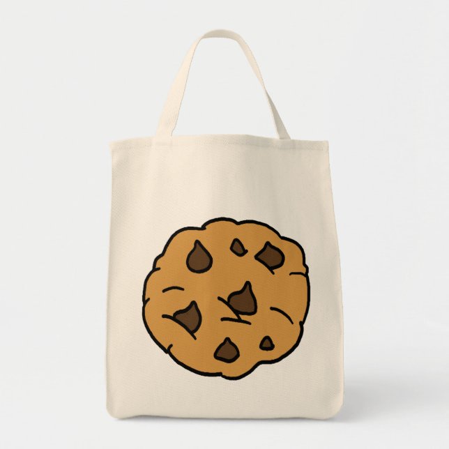 Cartoon Clipart HUGE Chocolate Chip Cookie Dessert Tote Bag (Front)
