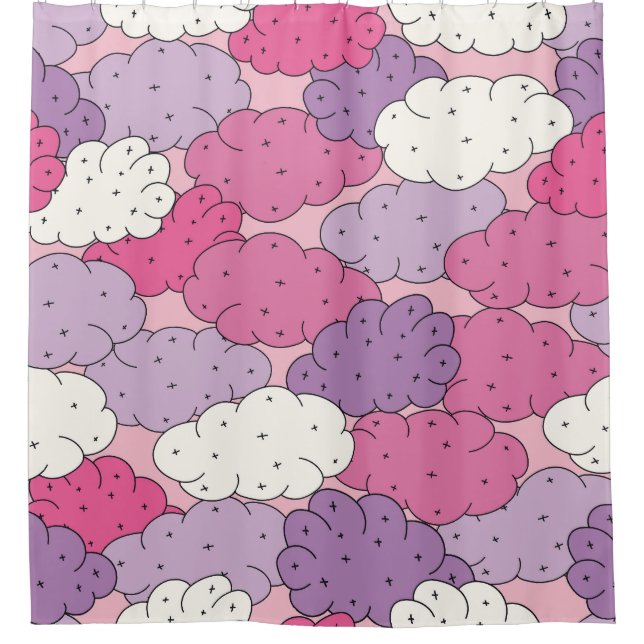 Cartoon clouds, fun vintage repeat. (Front)