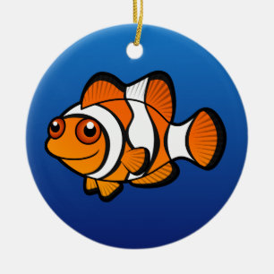 Cartoon Clownfish Ceramic Ornament